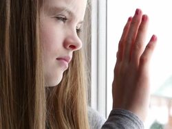 Sad teenager girl Stock Footage