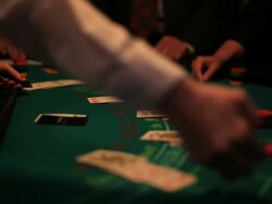 Casino, Blackjack table. Stock Footage