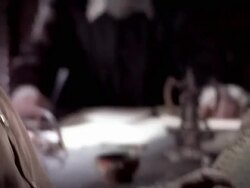 An assistant takes notes as Nostradamus speaks. Stock Footage