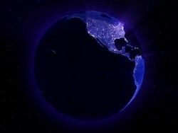 World Night Lights, HD Looping Element Stock Footage