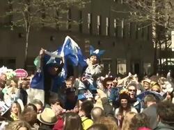 NYC's Annual Easter Bonnet Parade Stock Footage