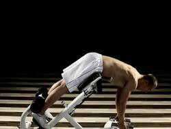 Hyperextension exercise Stock Footage