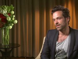 INTERVIEW - Romain Duris on the possibility of a new life elsewhere and a possible sequel to Chinese Puzzle at 'Mood Indigo (L'Ecume des Jours)' / 'Chinese Puzzle (Casse-tete chinois)' Interviews Stock Footage