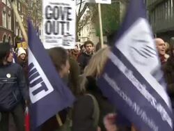 National Union of Teachers march in London News Clip