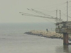 Mole on te sea Stock Footage