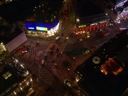 London Night Time Aerials News Clip