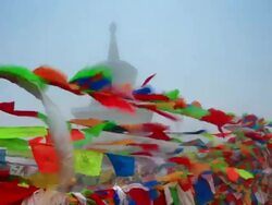 Tibet Prayer Flags Stock Footage