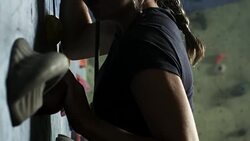 Indoor Rock Climbing Stock Footage
