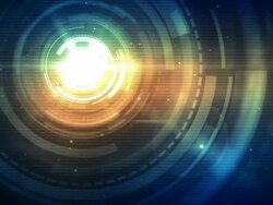 Spinning Circles Background Loop - Blue Gold Centred (Full HD) Stock Footage