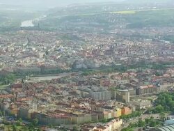 WS AERIAL View of capitol of state / Prague, Czech Republic Stock Footage