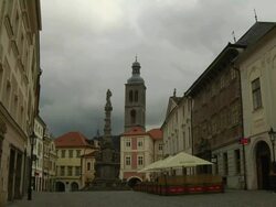 Block shot Kutna hora city Czech Republic Stock Footage