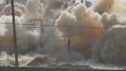 AP cameraman films blast near Rafah crossing point on Gaza-Egypt border News Clip