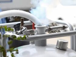 be composed of liquid nitrogen tank Stock Footage