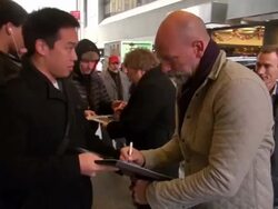 Stephen Hunter, Graham McTavish, William Kircher and John Callen at the VH1 studios in New York, NY, on 12/7/12 (Getty Images Entertainment Video) Stock Footage