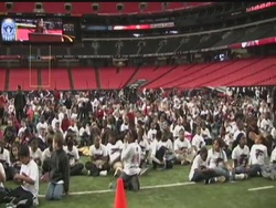 The Georgia Dome was host to almost 2,300 elementary and middle school students who set the Guinness World Record for the "largest virtual aerobics exercise class" News Clip