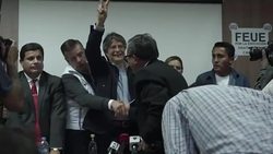 CLEAN : Ecuador's opposition candidate promises changes to state media News Clip
