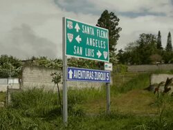 Road Sign on Costa Rican Highway Stock Footage