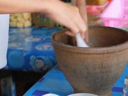 Papaya Salad. Stock Footage