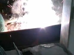 Construction: Welding Sparks Stock Footage