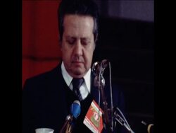 SYND 4 3 79 PORTUGUESE SOCIALIST PARTY LEADER SOARES ADDRESSING HIS PARTY CONGRESS IN LISBON News Clip