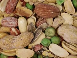 Nuts and seeds mix. Food background Stock Footage