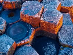 The Giant's Causeway. World Heritage Site. Stock Footage