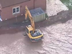 Home Owners Flood Defences Breached By Flood Water News Clip