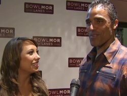 INTERVIEW: Rick Fox & Cheryl Burke on the funniest moment backstage. at the Bowlmor Lanes Orange County Hosts Evening With The Stars at Tustin CA. (Footage by WireImage Video/GettyImages) Stock Footage