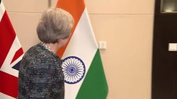 UK Prime Minister Theresa May and Indiand President Narendra Modi - G20 Summit News Clip