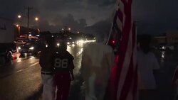 CLEAN : Tensions flare in Ferguson on police shooting anniversary News Clip