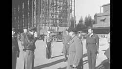USAAF Lt. Gen. Ira Eaker arrives in Algiers during World War II News Clip