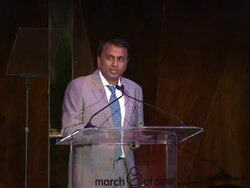 SPEECH - Balaji Govindaswami at March of Dimes Celebration of Babies Luncheon Honoring Jennifer Lopez in Los Angeles, CA on 12/06/13 Stock Footage