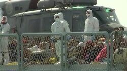 Migrants from capsized boat arrive in Sicily Instructional Video