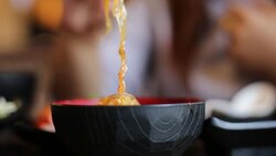Eating jellyfish in restaurants Stock Footage