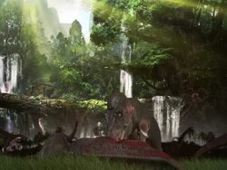 prehistorik scenery Stock Footage