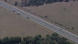 Flight Over Interstate 75  - Aerial View - Florida,  Sumter County,  United States Stock Footage