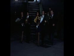 SYND 19-12-73 PILOT &amp; CREW OF HIGHJACKED 737 JET RETURN News Clip