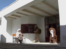 WS Soldiers investigating rural residence / Mausa Qala, Helmand Province, Afghanistan. Stock Footage