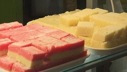 Indian delicacies on sale in food shop News Clip