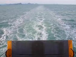 HD:rear of the ship that was sailing in the sea. Stock Footage