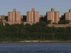 Washington Heights and the George Washington Bridge Stock Footage