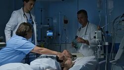 DS Medical team using defibrillator on the patient Stock Footage