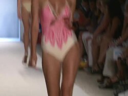 Models walk the runway during the Luxe by Lisa Vogel swimwear 2012 show Stock Footage