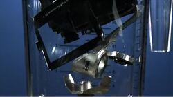 A blender chops up a digital camera. Stock Footage