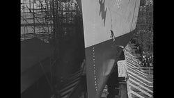 Navy destroyer USS Frank Knox launches from Bath, Maine News Clip