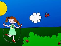 Jump Rope Cartoon Stock Footage