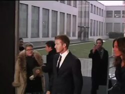 David Beckham in Milan for Armani show Instructional Video