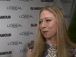 INTERVIEW: Chelsea Clinton on presenting to women politicians tonight, on why this was such an exciting election year for women. On why it's so great to be a woman, and why tonight's event is so important Stock Footage