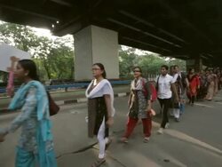 Rape Victim Protest Takes Place in Kolkata Stock Footage