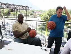 Shaquille O'Neal at Shaquille O'Neal tours Monterrey, Mexico Stock Footage